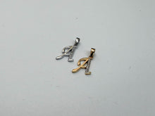 Load image into Gallery viewer, 14k Yellow or White Gold Initial Pendant Charm Diamond Cut A ~ Z Alphabet
