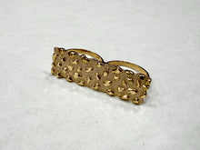 Load image into Gallery viewer, 10k Yellow Gold Nugget Style Double Finger Ring
