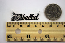 Load image into Gallery viewer, Sterling Silver Personalized Custom Handmade Cursive Font w/ Mini Hearts Name Pendant Charm
