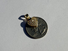Load image into Gallery viewer, 10K Yellow Gold Heart Pendant Charm with CZ 3 sizes
