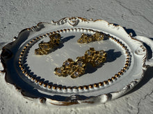 Load image into Gallery viewer, Authentic 10k Solid Yellow Gold Nugget CZ Stud Earrings Men Women Unisex
