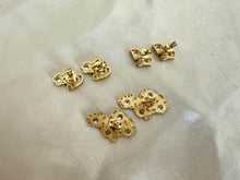 Load image into Gallery viewer, Authentic 10k Solid Yellow Gold Nugget CZ Stud Earrings Men Women Unisex

