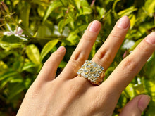 Load image into Gallery viewer, 10k Solid Yellow Gold Nugget Style Ring (19.5mm Width/19.5mm Height)
