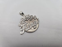 Load image into Gallery viewer, Sterling Silver Personalized Custom Handmade Cursive Font w/ Crown Name Pendant Charm
