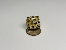 Load image into Gallery viewer, 10k Solid Yellow Gold Large Nugget Style Ring (20.5mm Width/22mm Height)
