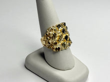 Load image into Gallery viewer, 10k Solid Yellow Gold Large Nugget Style Ring (20.5mm Width/22mm Height)
