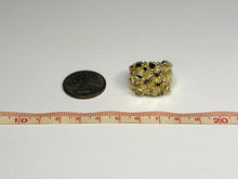 Load image into Gallery viewer, 10k Solid Yellow Gold Nugget Style Ring (19.5mm Width/19.5mm Height)
