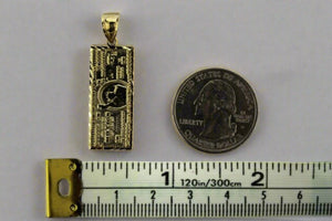 10K Yellow Gold One Hundred Dollar or One Million Dollar Pendant Charm