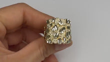 Load and play video in Gallery viewer, 10k Solid Yellow Gold Large Nugget Style Ring (20.5mm Width/22mm Height)
