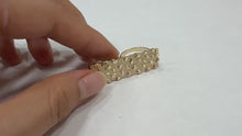 Load and play video in Gallery viewer, 10k Yellow Gold Nugget Style Double Finger Ring
