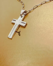 Load and play video in Gallery viewer, 925 Sterling Silver X-Shaped In The Middle Of The Cross 1.2 Inch Pendant
