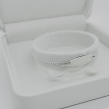 Load and play video in Gallery viewer, 925 Sterling Silver Children ID Curb link fits baby sizes 5 - 6 inch long Bracelet
