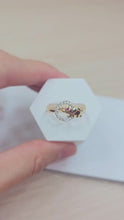 Load and play video in Gallery viewer, 14K Solid Yellow Gold Elephant in Circle Ring with CZ
