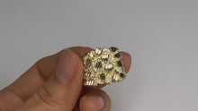 Load and play video in Gallery viewer, 10k Solid Yellow Gold Nugget Style Ring (19.5mm Width/19.5mm Height)
