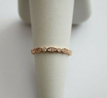 Load image into Gallery viewer, 14K Yellow White Rose Gold Eternity Endless Ring Band CZ
