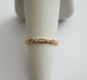 14K Yellow White Rose Gold Eternity Endless Ring Band CZ