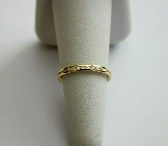 14K Solid Yellow White Rose Gold Eternity Endless Ring Band