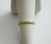 Load image into Gallery viewer, 14K Yellow White Rose Gold Eternity Endless Ring Band CZ
