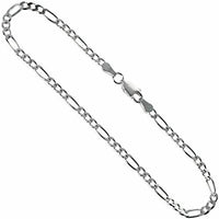 925 Sterling Silver Solid Figaro Chain