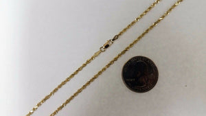 10K Yellow Gold Solid Rope Chain