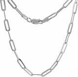 925 Sterling Silver Paperclip Chain
