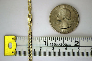 10K Yellow Gold Solid Cuban Chain