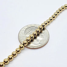 Load image into Gallery viewer, 14K Yellow Gold Hollow Bead Chain Bracelet
