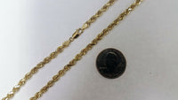 14K Yellow Gold Solid Rope Chain
