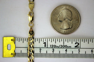 10K Yellow Gold Solid Cuban Chain