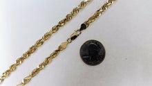 Load image into Gallery viewer, 10K Yellow Gold Solid Rope Chain
