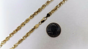 10K Yellow Gold Solid Rope Chain