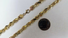 Load image into Gallery viewer, 10K Yellow Gold Solid Rope Chain
