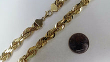 Load image into Gallery viewer, 10K Yellow Gold Solid Rope Chain
