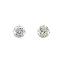 Load image into Gallery viewer, 14K Yellow White Gold CZ Cubic Zirconia  2mm~9mm with Screw Back Stud Earrings
