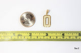 10K Yellow Gold Diamond Cut Single Digit Number Pendant