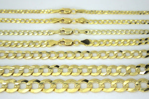 14K Yellow Gold Solid Cuban Chain