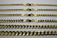 10K Yellow Gold Solid Cuban Chain