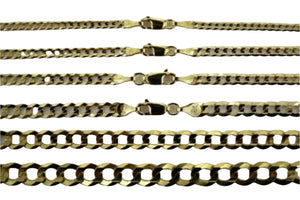 10K Yellow Gold Solid Cuban Chain