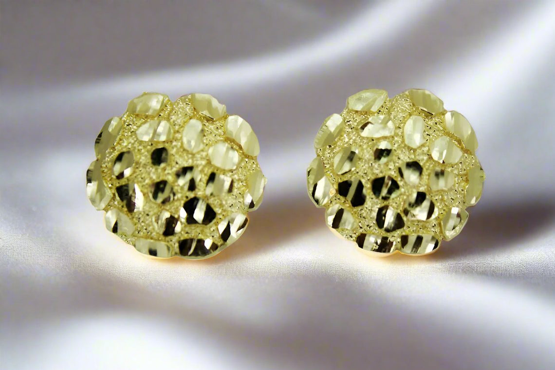 10kt real gold nugget order stud earring