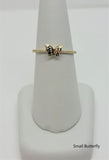 10K Yellow Gold Butterfly with/out CZ Ring