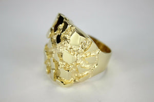 10K Yellow Gold Extra Large Nugget Ring