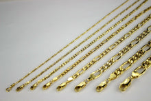 Load image into Gallery viewer, 14K Yellow Gold Hollow Figaro Chain
