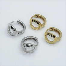 Load image into Gallery viewer, 14K Gold Teardrop Huggie Hoop Earrings
