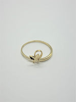 10K Yellow Gold Single Butterfly Ring