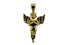 Load image into Gallery viewer, 10K Yellow Gold Diamond Cut Angel Pendant
