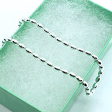 925 Sterling Silver Oval Pallini Bead Ball Chain