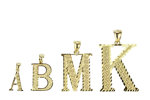 Diamond cut initial pendant Clearance