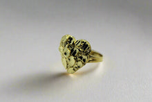 Load image into Gallery viewer, 10K Solid Yellow Gold Heart Nugget Ring
