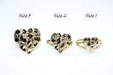 Load image into Gallery viewer, 10K Solid Yellow Gold Heart Nugget Ring
