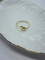 10K Yellow Gold Simple Heart Ring